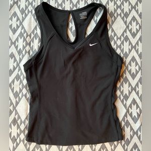 Nike Dryfit Tank Top with Built in Bra Black Medium